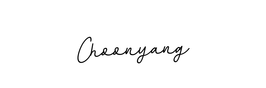 You should practise on your own different ways (BallpointsItalic-DORy9) to write your name (Choonyang) in signature. don't let someone else do it for you. Choonyang signature style 11 images and pictures png
