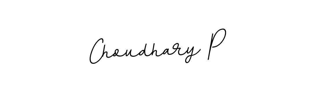 Use a signature maker to create a handwritten signature online. With this signature software, you can design (BallpointsItalic-DORy9) your own signature for name Choudhary P. Choudhary P signature style 11 images and pictures png