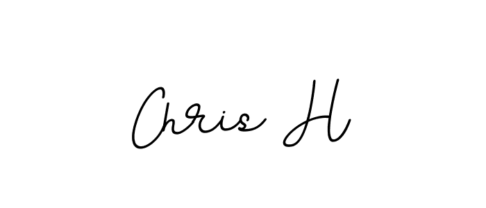 How to make Chris H name signature. Use BallpointsItalic-DORy9 style for creating short signs online. This is the latest handwritten sign. Chris H signature style 11 images and pictures png