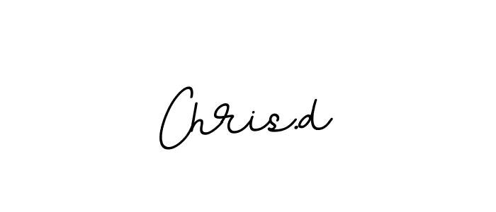 Make a beautiful signature design for name Chris.d. With this signature (BallpointsItalic-DORy9) style, you can create a handwritten signature for free. Chris.d signature style 11 images and pictures png