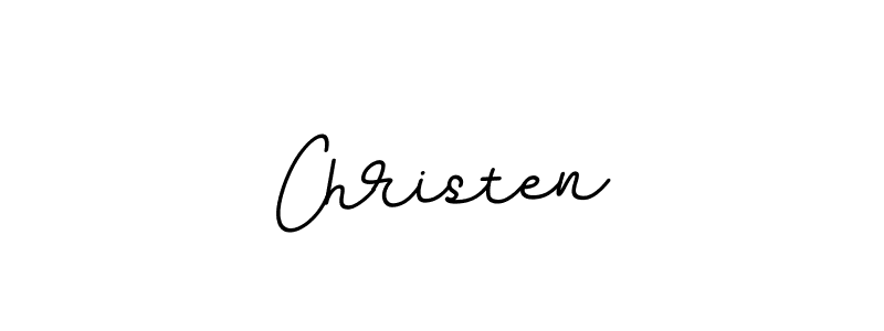 Use a signature maker to create a handwritten signature online. With this signature software, you can design (BallpointsItalic-DORy9) your own signature for name Christen. Christen signature style 11 images and pictures png