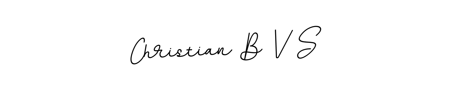 This is the best signature style for the Christian B V S name. Also you like these signature font (BallpointsItalic-DORy9). Mix name signature. Christian B V S signature style 11 images and pictures png