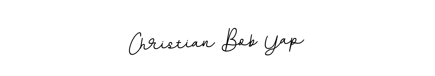 Create a beautiful signature design for name Christian Bob Yap. With this signature (BallpointsItalic-DORy9) fonts, you can make a handwritten signature for free. Christian Bob Yap signature style 11 images and pictures png