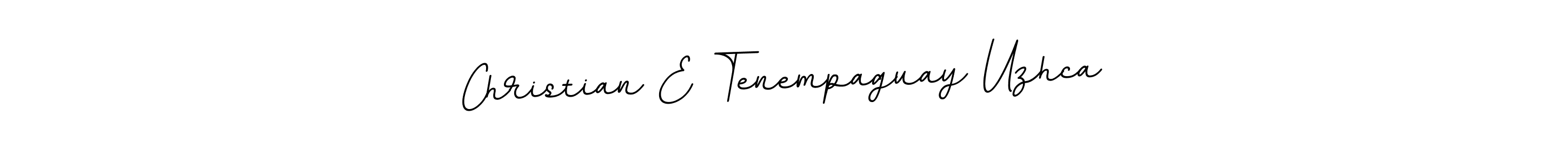 Create a beautiful signature design for name Christian E Tenempaguay Uzhca. With this signature (BallpointsItalic-DORy9) fonts, you can make a handwritten signature for free. Christian E Tenempaguay Uzhca signature style 11 images and pictures png