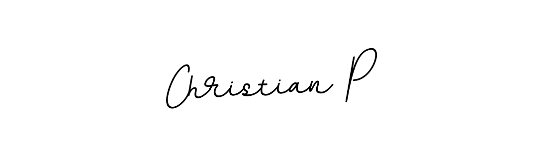 Make a beautiful signature design for name Christian P. With this signature (BallpointsItalic-DORy9) style, you can create a handwritten signature for free. Christian P signature style 11 images and pictures png