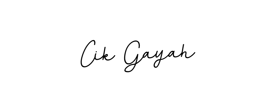 How to make Cik Gayah signature? BallpointsItalic-DORy9 is a professional autograph style. Create handwritten signature for Cik Gayah name. Cik Gayah signature style 11 images and pictures png