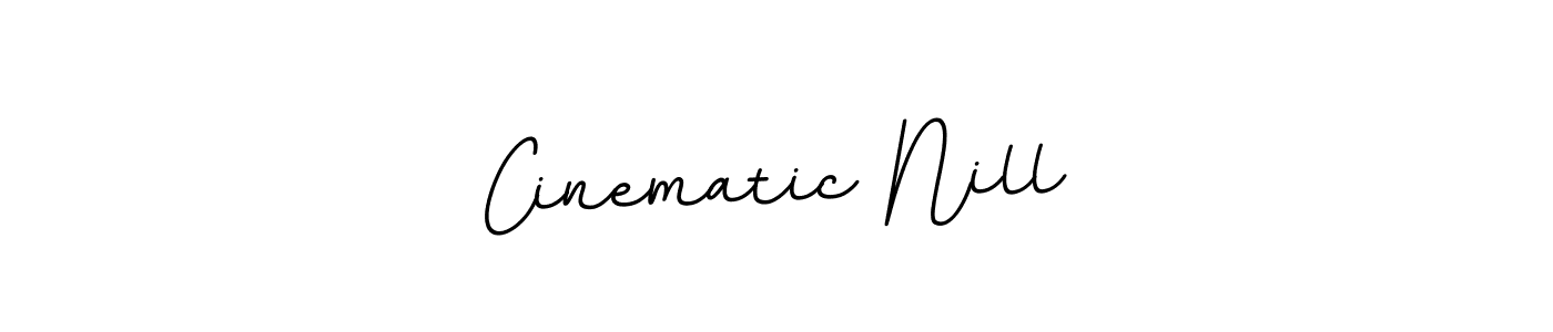 How to make Cinematic Nill name signature. Use BallpointsItalic-DORy9 style for creating short signs online. This is the latest handwritten sign. Cinematic Nill signature style 11 images and pictures png