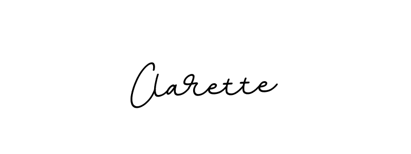 Use a signature maker to create a handwritten signature online. With this signature software, you can design (BallpointsItalic-DORy9) your own signature for name Clarette. Clarette signature style 11 images and pictures png