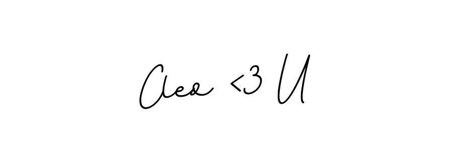 Design your own signature with our free online signature maker. With this signature software, you can create a handwritten (BallpointsItalic-DORy9) signature for name Cleo <3 U. Cleo <3 U signature style 11 images and pictures png