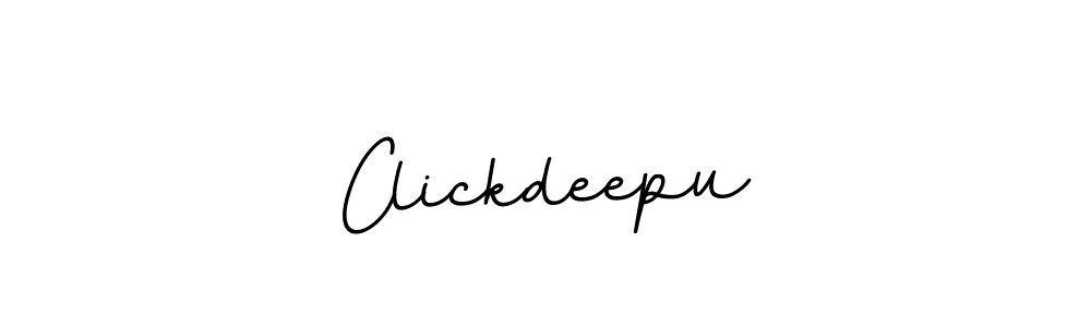 Make a beautiful signature design for name Clickdeepu. With this signature (BallpointsItalic-DORy9) style, you can create a handwritten signature for free. Clickdeepu signature style 11 images and pictures png