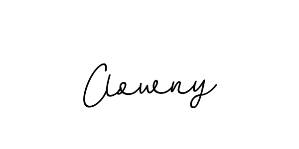 How to make Clowny name signature. Use BallpointsItalic-DORy9 style for creating short signs online. This is the latest handwritten sign. Clowny signature style 11 images and pictures png
