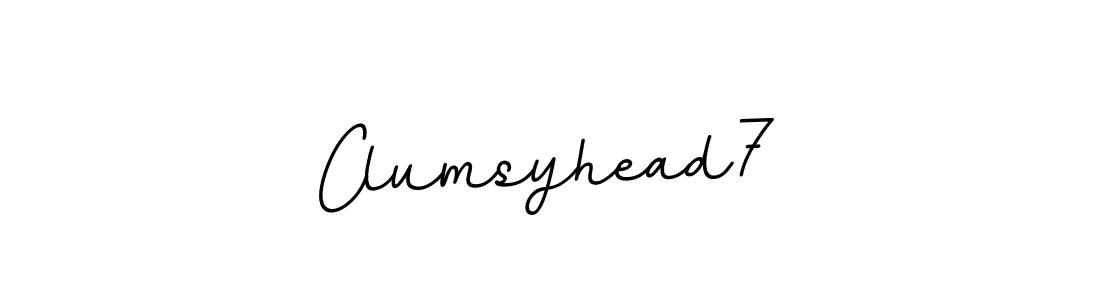 How to make Clumsyhead7 name signature. Use BallpointsItalic-DORy9 style for creating short signs online. This is the latest handwritten sign. Clumsyhead7 signature style 11 images and pictures png