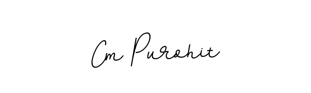 How to make Cm Purohit name signature. Use BallpointsItalic-DORy9 style for creating short signs online. This is the latest handwritten sign. Cm Purohit signature style 11 images and pictures png