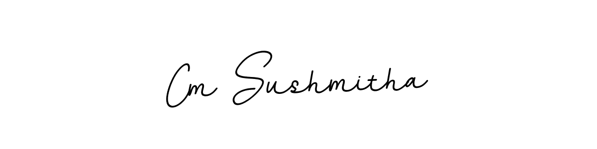 Also You can easily find your signature by using the search form. We will create Cm Sushmitha name handwritten signature images for you free of cost using BallpointsItalic-DORy9 sign style. Cm Sushmitha signature style 11 images and pictures png