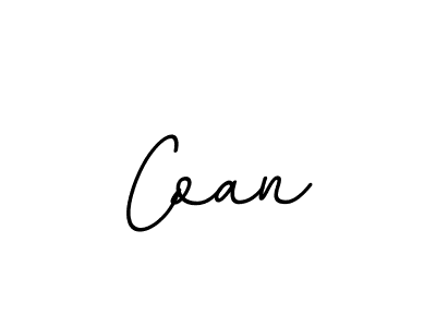 Make a beautiful signature design for name Coan. With this signature (BallpointsItalic-DORy9) style, you can create a handwritten signature for free. Coan signature style 11 images and pictures png