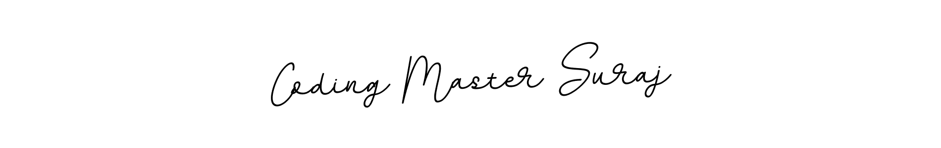 Create a beautiful signature design for name Coding Master Suraj. With this signature (BallpointsItalic-DORy9) fonts, you can make a handwritten signature for free. Coding Master Suraj signature style 11 images and pictures png