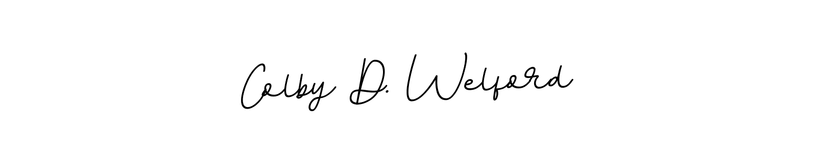 Make a beautiful signature design for name Colby D. Welford. With this signature (BallpointsItalic-DORy9) style, you can create a handwritten signature for free. Colby D. Welford signature style 11 images and pictures png