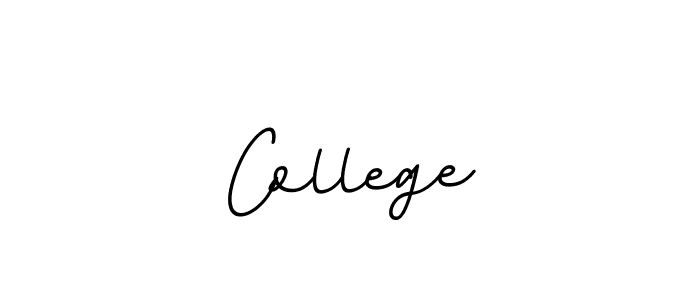 How to make College signature? BallpointsItalic-DORy9 is a professional autograph style. Create handwritten signature for College name. College signature style 11 images and pictures png