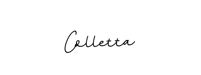 Design your own signature with our free online signature maker. With this signature software, you can create a handwritten (BallpointsItalic-DORy9) signature for name Colletta. Colletta signature style 11 images and pictures png