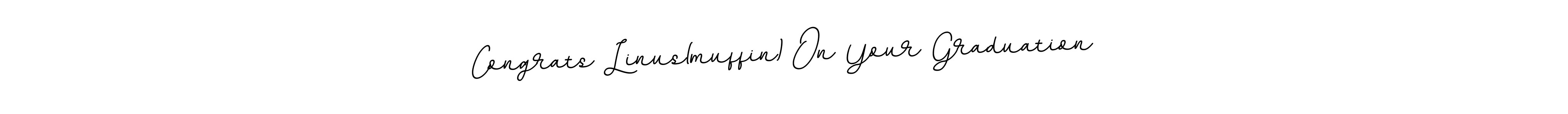 Also You can easily find your signature by using the search form. We will create Congrats Linus(muffin) On Your Graduation name handwritten signature images for you free of cost using BallpointsItalic-DORy9 sign style. Congrats Linus(muffin) On Your Graduation signature style 11 images and pictures png