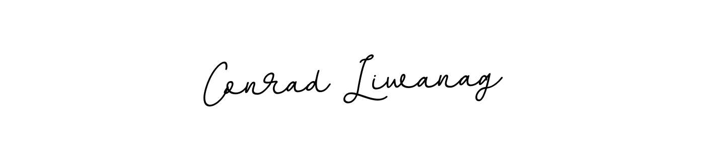 The best way (BallpointsItalic-DORy9) to make a short signature is to pick only two or three words in your name. The name Conrad Liwanag include a total of six letters. For converting this name. Conrad Liwanag signature style 11 images and pictures png