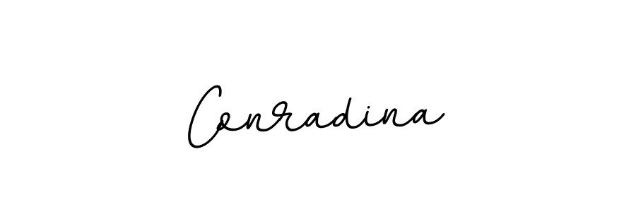 Make a beautiful signature design for name Conradina. With this signature (BallpointsItalic-DORy9) style, you can create a handwritten signature for free. Conradina signature style 11 images and pictures png