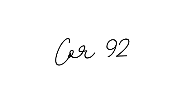 How to make Cor 92 name signature. Use BallpointsItalic-DORy9 style for creating short signs online. This is the latest handwritten sign. Cor 92 signature style 11 images and pictures png