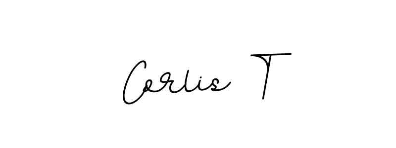 Create a beautiful signature design for name Corlis T. With this signature (BallpointsItalic-DORy9) fonts, you can make a handwritten signature for free. Corlis T signature style 11 images and pictures png