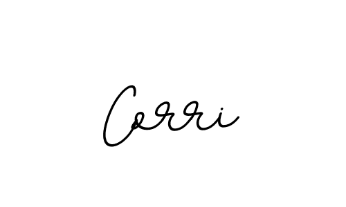 Make a beautiful signature design for name Corri. With this signature (BallpointsItalic-DORy9) style, you can create a handwritten signature for free. Corri signature style 11 images and pictures png