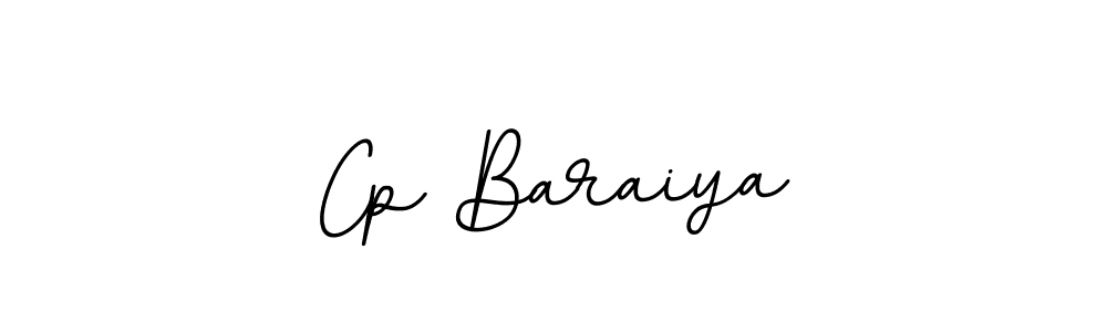 How to make Cp Baraiya name signature. Use BallpointsItalic-DORy9 style for creating short signs online. This is the latest handwritten sign. Cp Baraiya signature style 11 images and pictures png