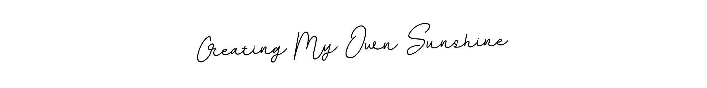 This is the best signature style for the Creating My Own Sunshine name. Also you like these signature font (BallpointsItalic-DORy9). Mix name signature. Creating My Own Sunshine signature style 11 images and pictures png