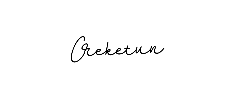 How to make Creketun name signature. Use BallpointsItalic-DORy9 style for creating short signs online. This is the latest handwritten sign. Creketun signature style 11 images and pictures png