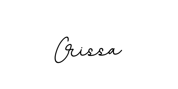 Use a signature maker to create a handwritten signature online. With this signature software, you can design (BallpointsItalic-DORy9) your own signature for name Crissa. Crissa signature style 11 images and pictures png