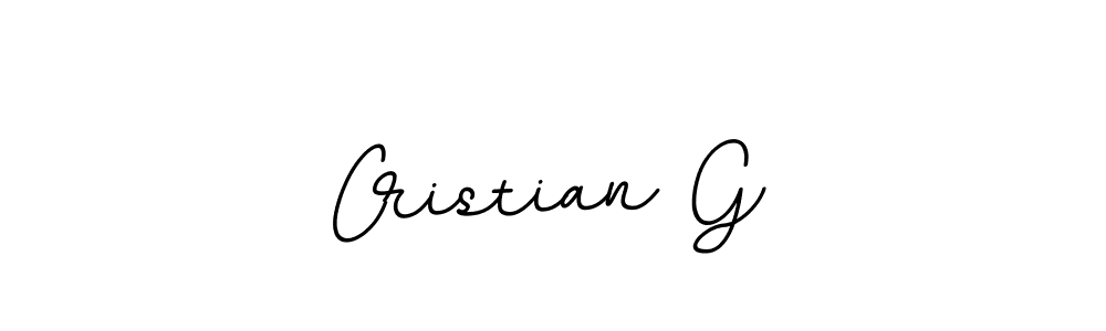 How to make Cristian G name signature. Use BallpointsItalic-DORy9 style for creating short signs online. This is the latest handwritten sign. Cristian G signature style 11 images and pictures png