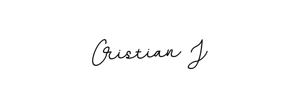 Create a beautiful signature design for name Cristian J. With this signature (BallpointsItalic-DORy9) fonts, you can make a handwritten signature for free. Cristian J signature style 11 images and pictures png