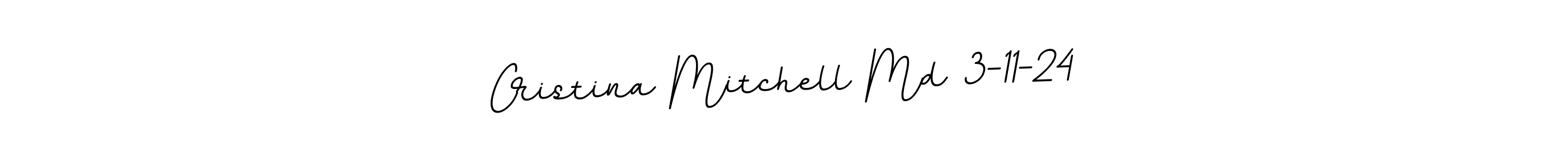 The best way (BallpointsItalic-DORy9) to make a short signature is to pick only two or three words in your name. The name Cristina Mitchell Md 3-11-24 include a total of six letters. For converting this name. Cristina Mitchell Md 3-11-24 signature style 11 images and pictures png