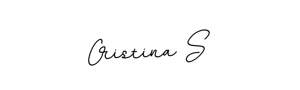 Cristina S stylish signature style. Best Handwritten Sign (BallpointsItalic-DORy9) for my name. Handwritten Signature Collection Ideas for my name Cristina S. Cristina S signature style 11 images and pictures png
