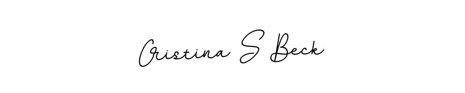 Make a beautiful signature design for name Cristina S Beck. With this signature (BallpointsItalic-DORy9) style, you can create a handwritten signature for free. Cristina S Beck signature style 11 images and pictures png