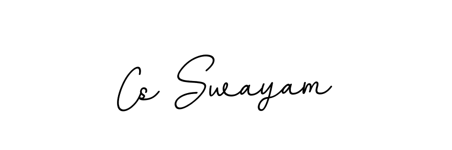 Use a signature maker to create a handwritten signature online. With this signature software, you can design (BallpointsItalic-DORy9) your own signature for name Cs Swayam. Cs Swayam signature style 11 images and pictures png