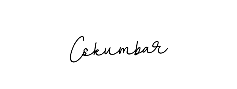 How to make Cskumbar name signature. Use BallpointsItalic-DORy9 style for creating short signs online. This is the latest handwritten sign. Cskumbar signature style 11 images and pictures png