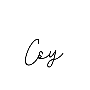 You should practise on your own different ways (BallpointsItalic-DORy9) to write your name (Csy) in signature. don't let someone else do it for you. Csy signature style 11 images and pictures png