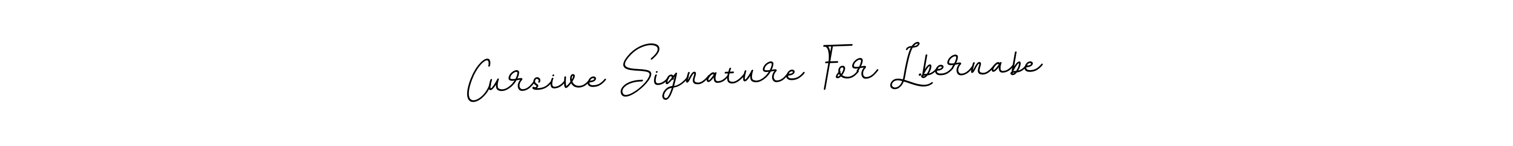 The best way (BallpointsItalic-DORy9) to make a short signature is to pick only two or three words in your name. The name Cursive Signature For L.bernabe include a total of six letters. For converting this name. Cursive Signature For L.bernabe signature style 11 images and pictures png