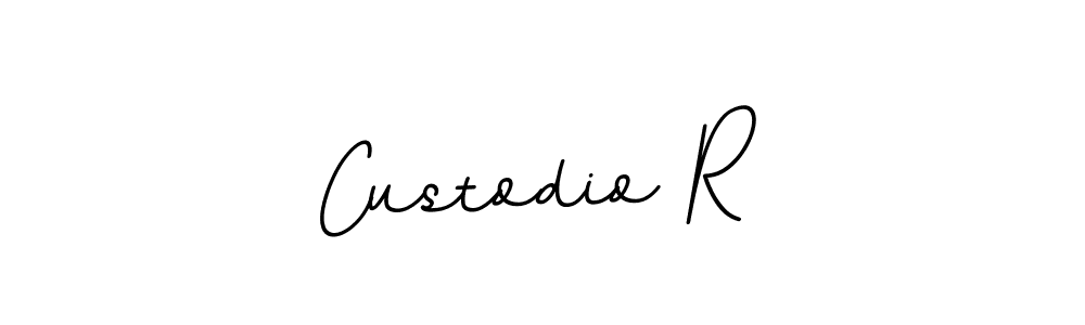 Make a beautiful signature design for name Custodio R. With this signature (BallpointsItalic-DORy9) style, you can create a handwritten signature for free. Custodio R signature style 11 images and pictures png