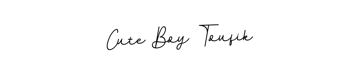 How to make Cute Boy Toufik signature? BallpointsItalic-DORy9 is a professional autograph style. Create handwritten signature for Cute Boy Toufik name. Cute Boy Toufik signature style 11 images and pictures png