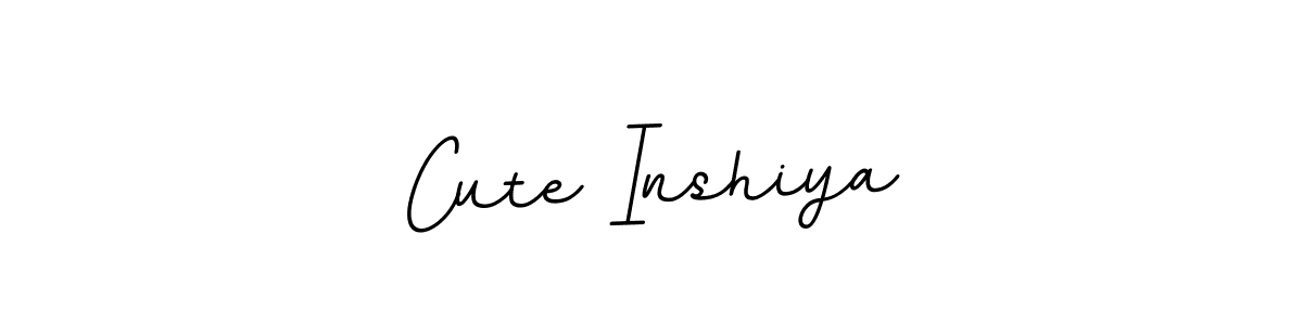 Create a beautiful signature design for name Cute Inshiya. With this signature (BallpointsItalic-DORy9) fonts, you can make a handwritten signature for free. Cute Inshiya signature style 11 images and pictures png