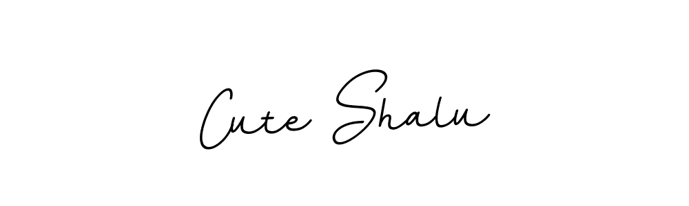 How to make Cute Shalu name signature. Use BallpointsItalic-DORy9 style for creating short signs online. This is the latest handwritten sign. Cute Shalu signature style 11 images and pictures png