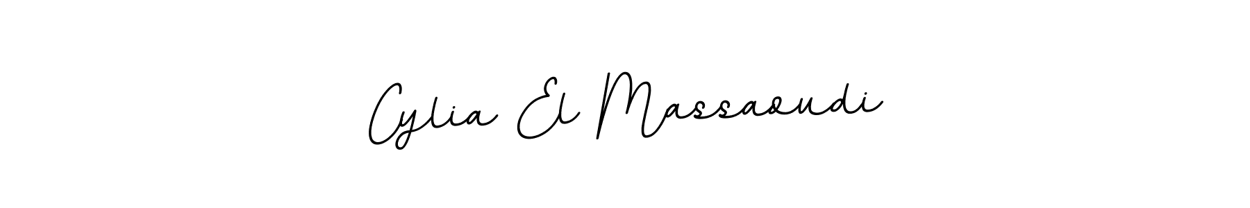 Make a beautiful signature design for name Cylia El Massaoudi. With this signature (BallpointsItalic-DORy9) style, you can create a handwritten signature for free. Cylia El Massaoudi signature style 11 images and pictures png