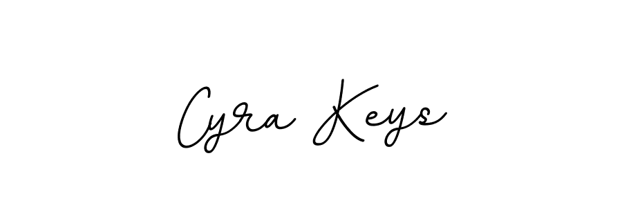 How to make Cyra Keys name signature. Use BallpointsItalic-DORy9 style for creating short signs online. This is the latest handwritten sign. Cyra Keys signature style 11 images and pictures png