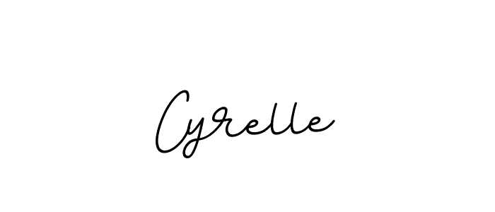 How to make Cyrelle name signature. Use BallpointsItalic-DORy9 style for creating short signs online. This is the latest handwritten sign. Cyrelle signature style 11 images and pictures png