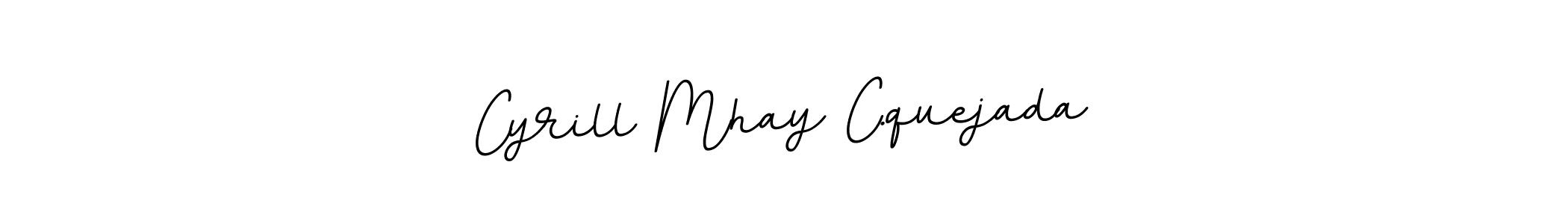 Make a beautiful signature design for name Cyrill Mhay C.quejada. With this signature (BallpointsItalic-DORy9) style, you can create a handwritten signature for free. Cyrill Mhay C.quejada signature style 11 images and pictures png